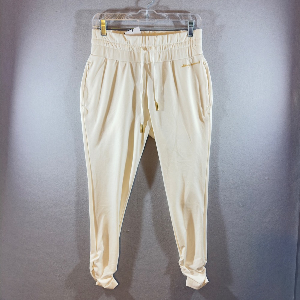 622 | NWT Gymshark Whitney Simmons‎ Fitted Jogger Cream Lounge Pant Small